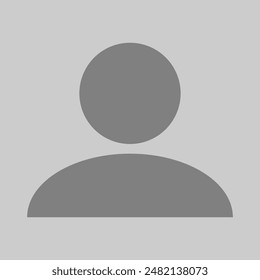 Profile picture user vector illustration on gray background in Flat design style