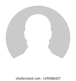 Profile Placeholder image. Gray silhouette no photo