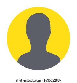 Profile Placeholder image. Gray silhouette no photo of a person on the avatar. The default pic is used for web design.