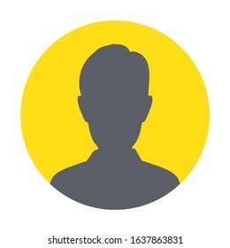 Profile Placeholder Image. Gray Silhouette No Photo Of A Person On The Avatar. The Default Pic Is Used For Web Design.