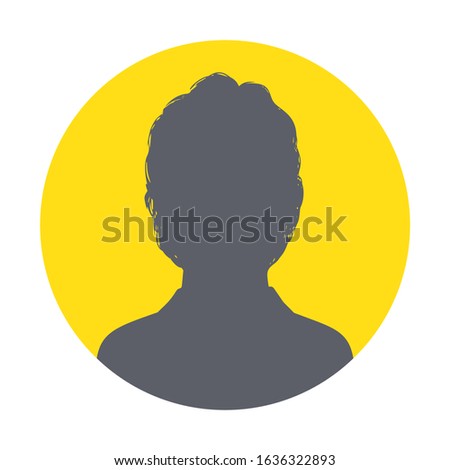 Profile Placeholder image. Gray silhouette no photo of a person on the avatar. The default pic is used for web design.