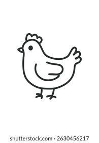 perfil retrato de uma galinha