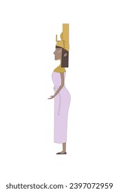 pose del perfil de Cleopatra, Reina de Egipto y el Nilo