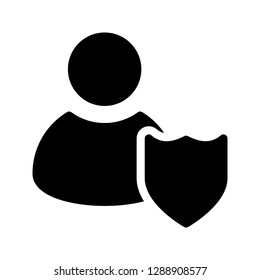 profile protection glyph icon 