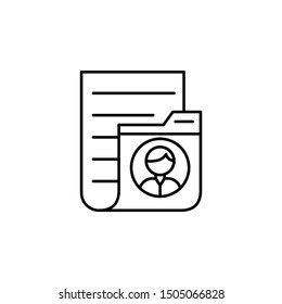 Profile, recruitment icon. Element of recruitment thin line icon