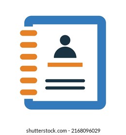Profile, resources, contact list icon. Simple editable vector design isolated on a white background.