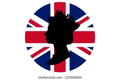 Profile Of Royal Person With The Union Jack On Background