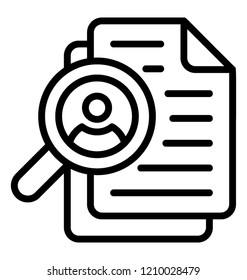 A profile search icon conceptualizing cv for job 