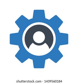 profile setting glyph color vector icon