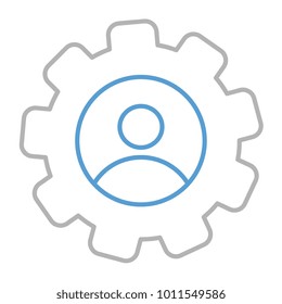 Profile setting outline icon