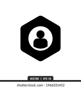 Perfil Configuración del vector de icono de silueta, plantilla de logotipo de ilustración en estilo de moda. Idóneo para muchos fines.