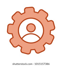 Profile setting vector icon