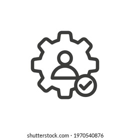 Profile settings icon. User setting icon.