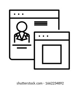 Profile settings line icon, concept sign, outline vector illustration, linear symbol.