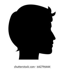 Profile Silhouette Head Man Male Avatar Stock Vector (Royalty Free ...