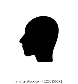 Profile silhouette of a man