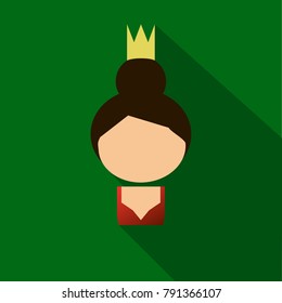 Profile silhouette of a princess on a background