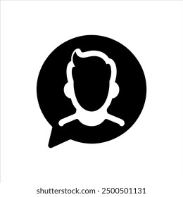 Profile silhouette vector illustration on white background


