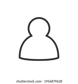 Profile thin line icon. Symbol in trendy outline style. Premium design for web and apps. Perfect for UI. 
