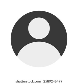 Profile user icon. Avatar,  profile picture, person icon, user profile, login icon. New member sign up on web page or application. Empty user silhouette view. Vector illustration.