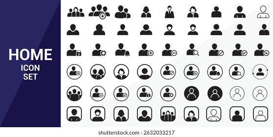 Criar perfil do design do ícone do usuário para interface do usuário e aplicativo	