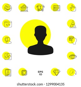 Profile, User icon. Graphic elements for your design