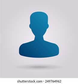 Profile, User icon. The illustration on gray background