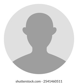 Ícone de usuário de perfil isolado no plano de fundo branco