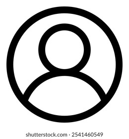 Profile user icon isolated on white background