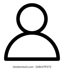 Icono de usuario de Perfil aislado sobre fondo blanco