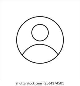Profile and user icon vector sign isolated design