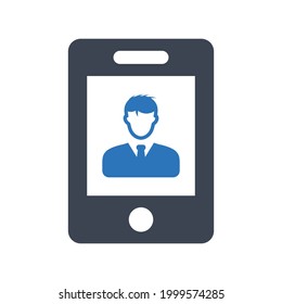 Profile user icon.user,cellphone (vector illustration)