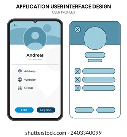 profile user interface design template