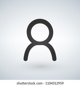 profile user outline icon, vector illustration isolated on white background.