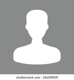 Profile, User vector icon. The illustration on gray background