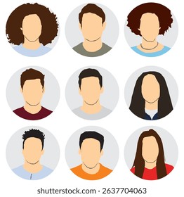 profile users icons people set collection