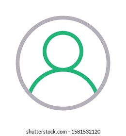profile vector color line icon 