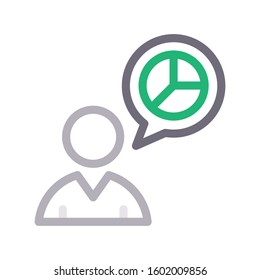 profile vector color line icon 