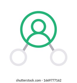 profile vector color line icon 