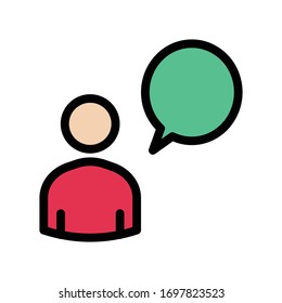 profile vector  flat color icon 