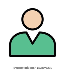 Profilfarbensymbol der Vektorillustration 