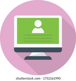 profile vector flat color icon 