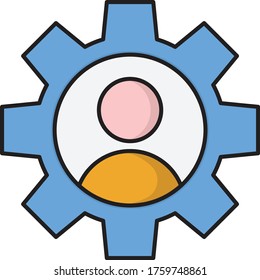 icono de color plano del vector de perfil 