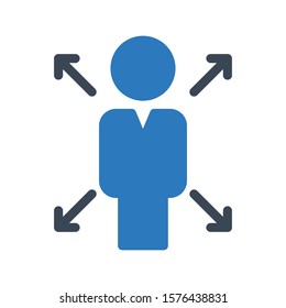 profile vector glyph color  icon 