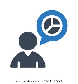 profile vector glyph color icon 