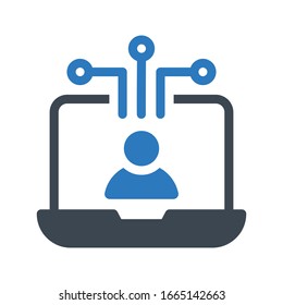 icono de color de glifo vector de perfil 