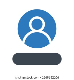 profile vector glyph color icon 