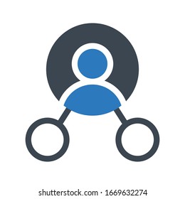 profile vector glyph color icon 