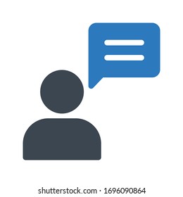 profile vector glyph color icon 