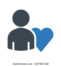 profile vector glyph color icon 